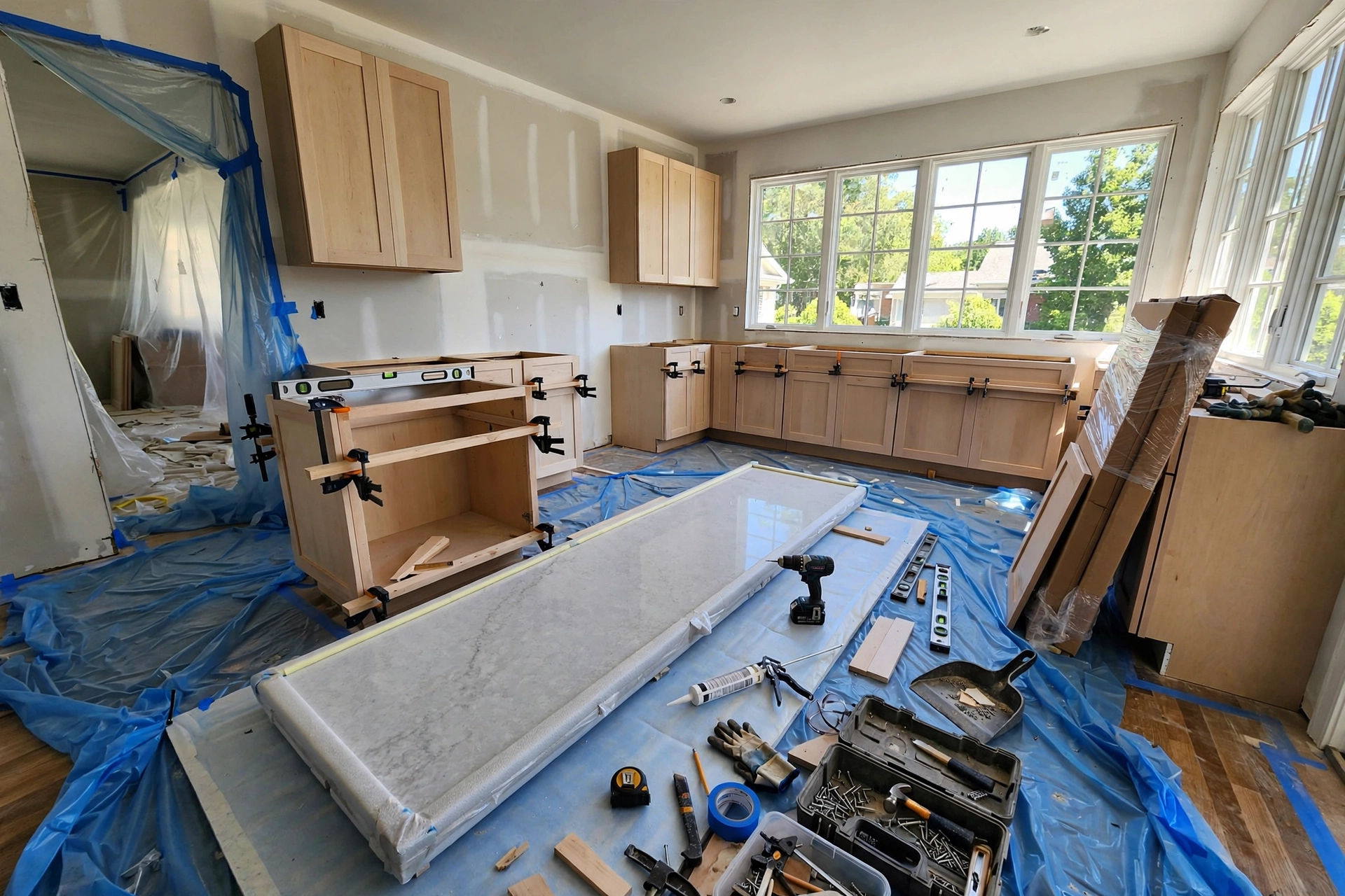 Kitchen Renovation Kitchen renovation in progress in a Mississauga home