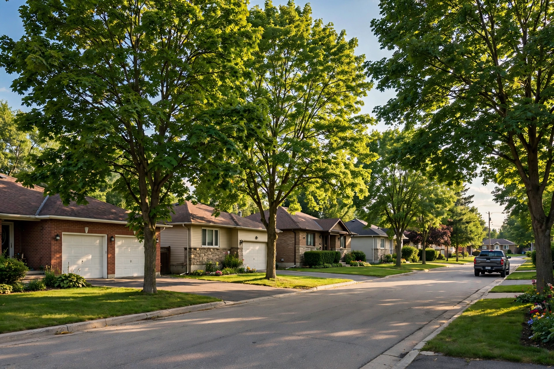 Residential street in Mississauga, Ontario