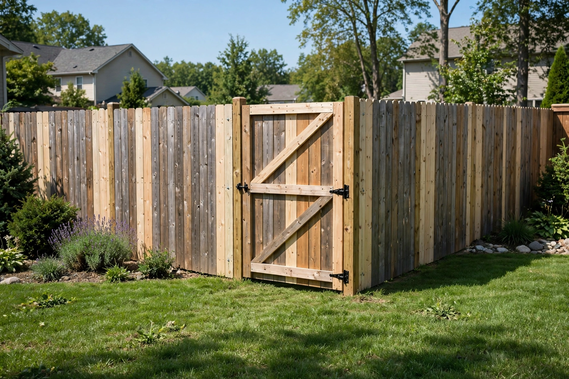 Fence Repair Repaired wood fence and gate in Mississauga